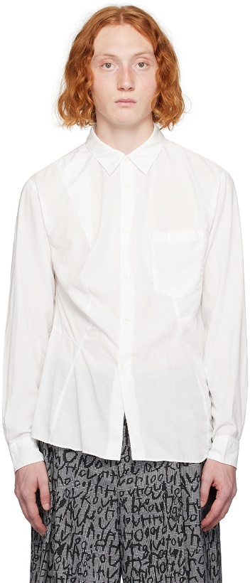 Photo: Comme des Garçons Homme Plus White Asymmetric Shirt