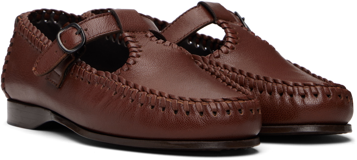 HEREU Brown Alcover Supple Shiny Loafers