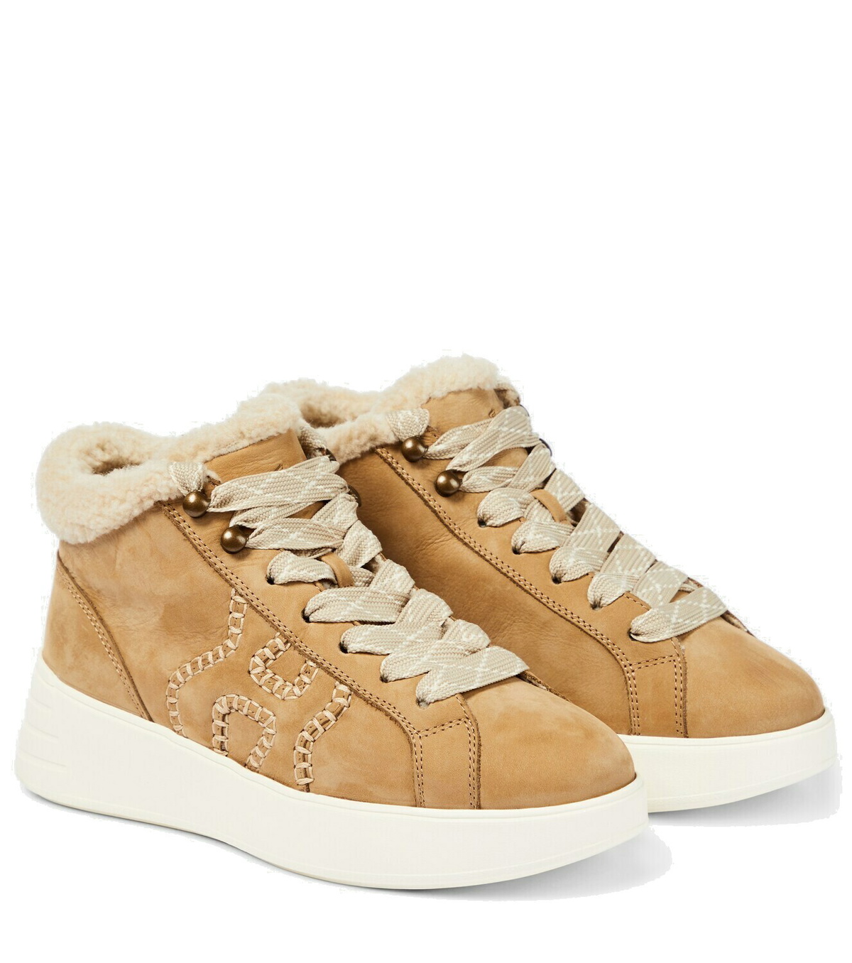 TOM FORD 26S HOGAN SNEAKERS IN GRAY CALFSKIN AND SUEDE main image 1