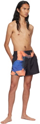 JW Anderson Black Printed Swim Shorts