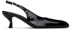 MARIE ADAM-LEENAERDT Black Slingback 40mm heels
