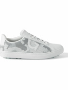 G/FORE - Leather-Trimmed Jacquard-Knit Golf Shoes - White