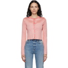 Calle Del Mar Pink Checkered Cardigan