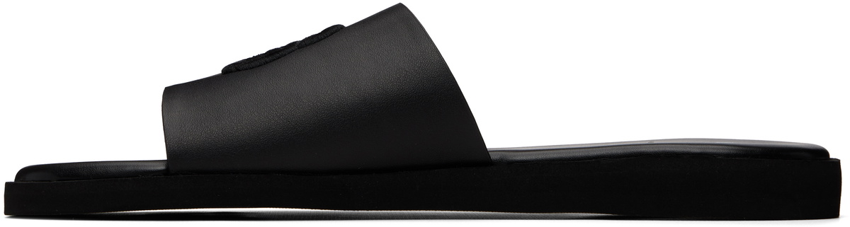 BOSS Black Double B Monogram Faux-Leather Slides