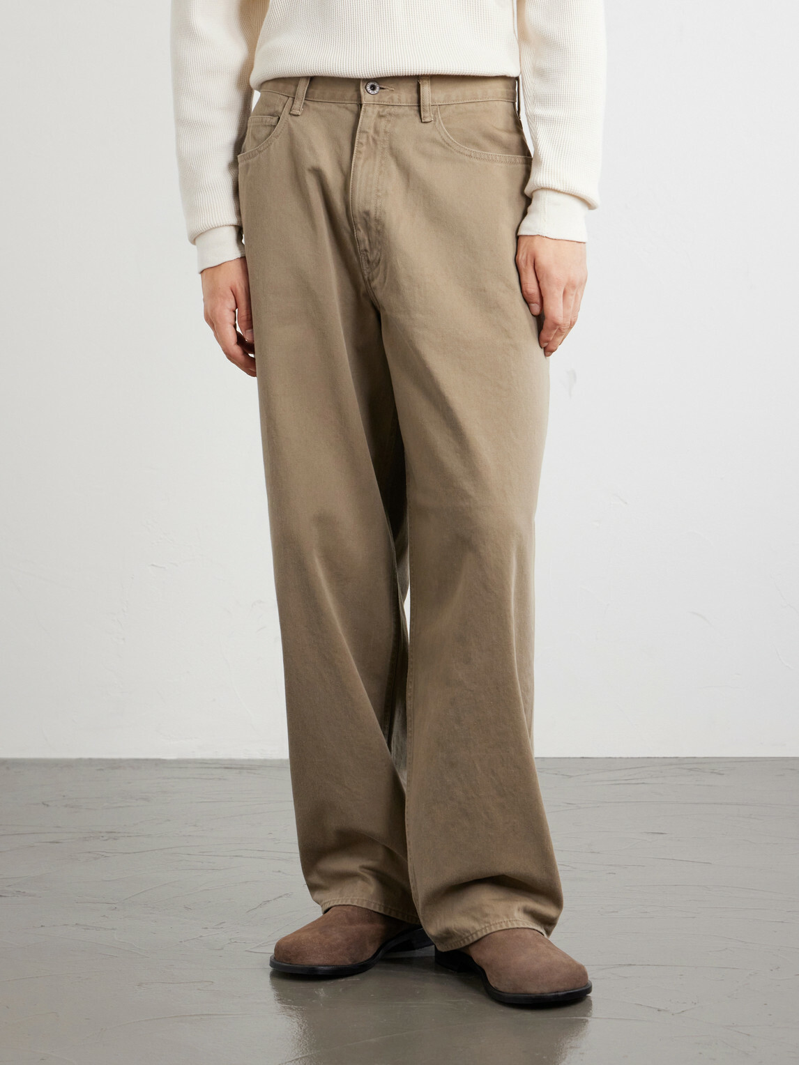KAPITAL - Wide-Leg Cotton Trousers - Brown