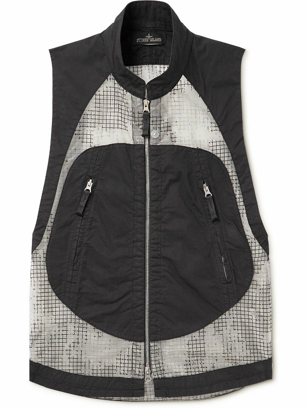 Photo: Stone Island Shadow Project - Ripstop-Panelled Cotton-Blend Twill Gilet - Black