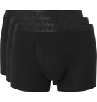 Off-White - Three-Pack Stretch-Cotton Boxer Briefs - Men - Black