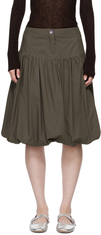 Photo: Paloma Wool Khaki Globo Midi Skirt