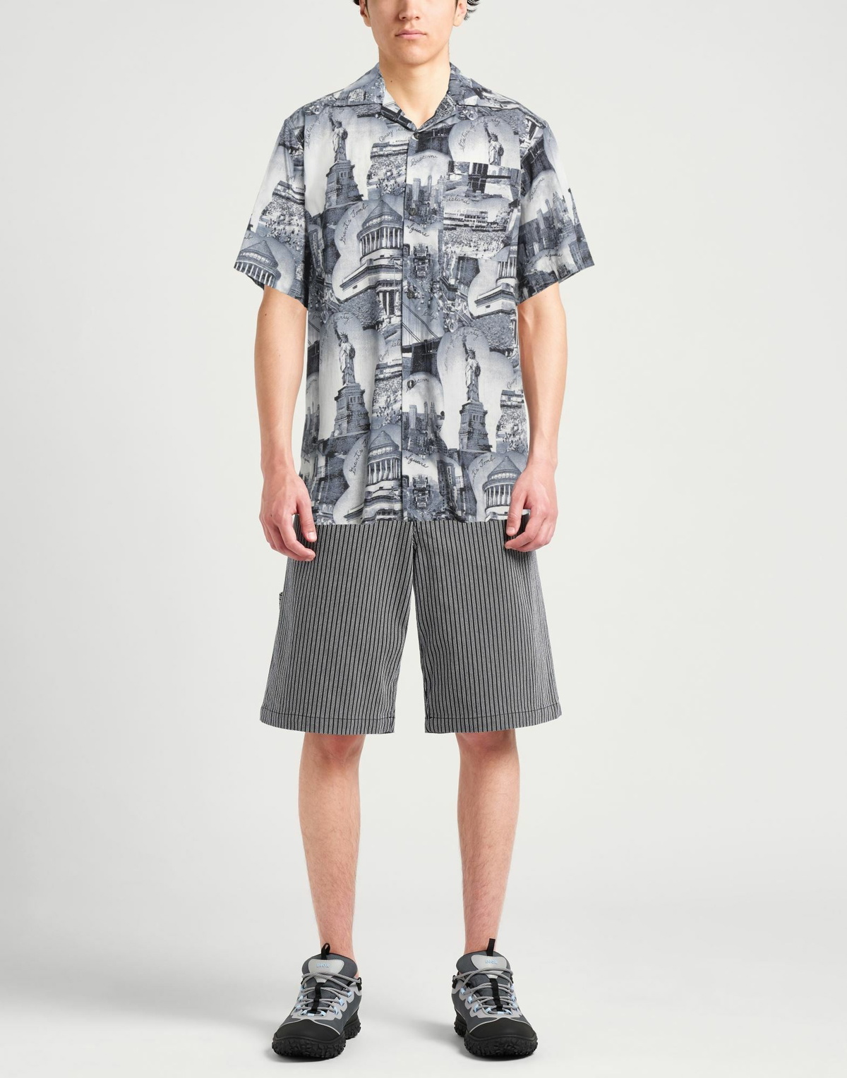 Buscemi Mens Shirt Slate in Blue