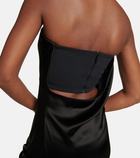 Loewe - Crêpe satin bustier minidress