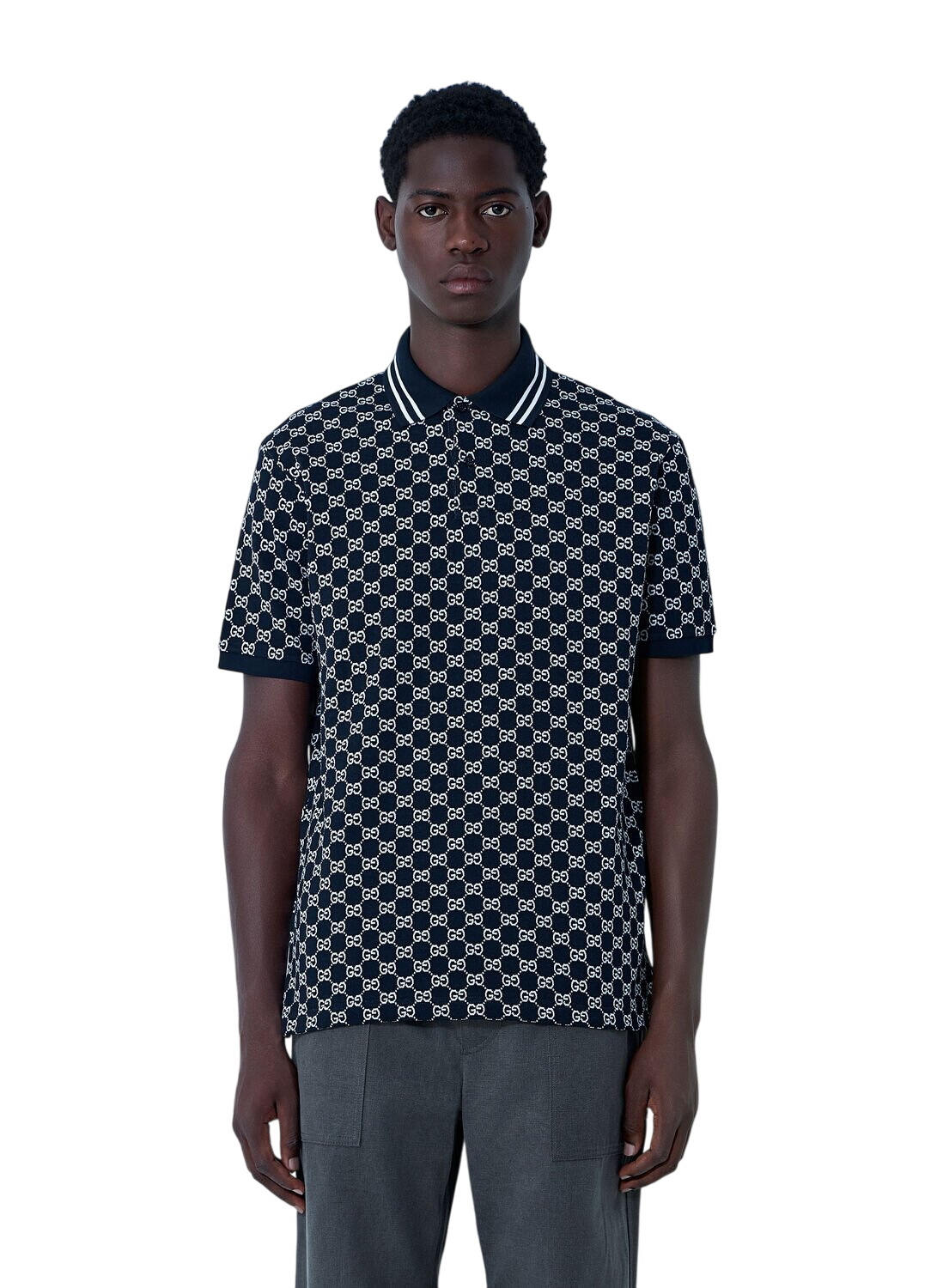 Gucci Double G cotton-blend piqué polo shirt Gucci