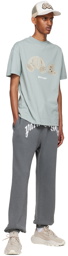 Palm Angels Gray Cotton Lounge Pants