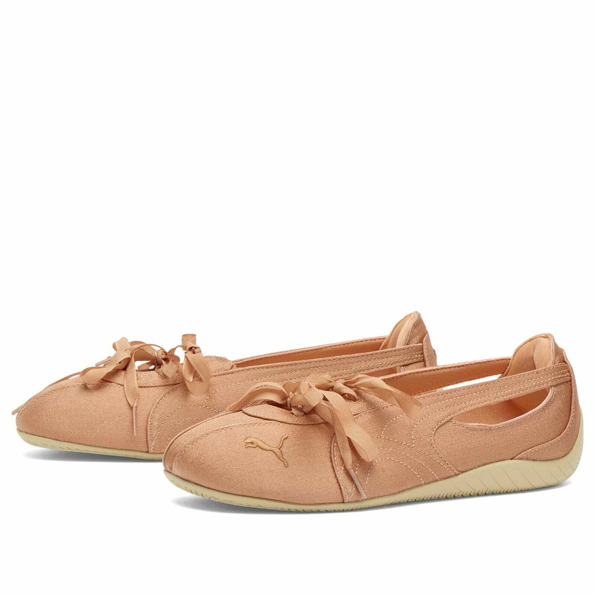 Puma Women's Speedcat Ballet Nova Satin Sneaker in Cinnabar-Toasted Almond