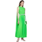 Valentino Green Pleated Dress