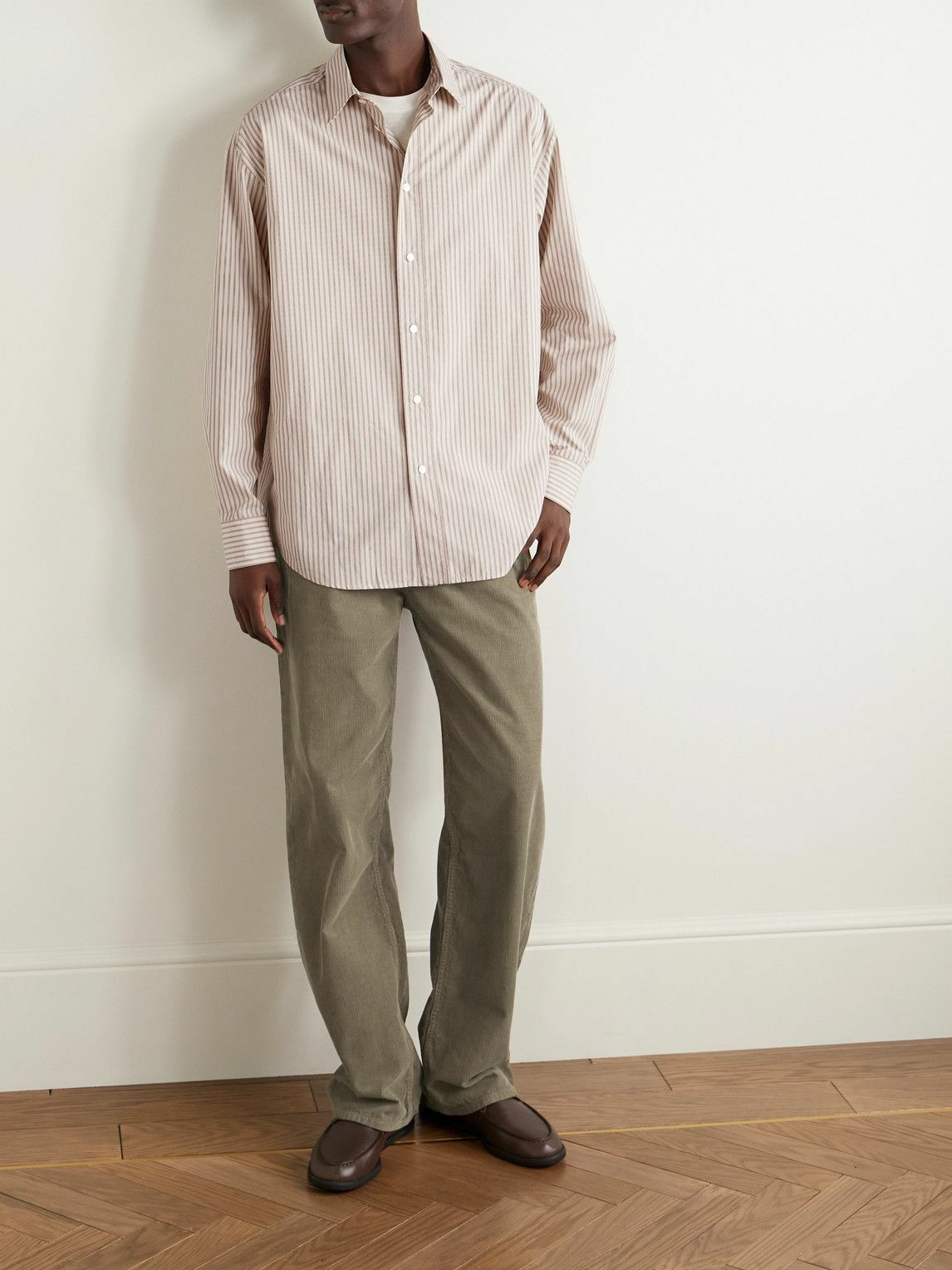 The Row - Rossen Straight-Leg Cotton-Corduroy Trousers - Brown