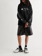 Balenciaga - PlayStation Printed Cotton-Jersey Hoodie - Black