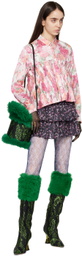 SHUTING QIU Black Floral Gloves