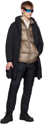 Nanga Black Shawl Collar Down Jacket