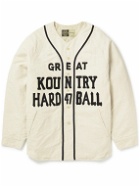 KAPITAL - Great Kountry Appliquéd Cotton and Linen-Blend Canvas Shirt - Neutrals