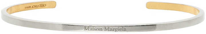 Photo: Maison Margiela Silver Slim Logo Bracelet