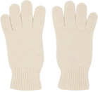 Baserange Off-White Ribbed Gloves