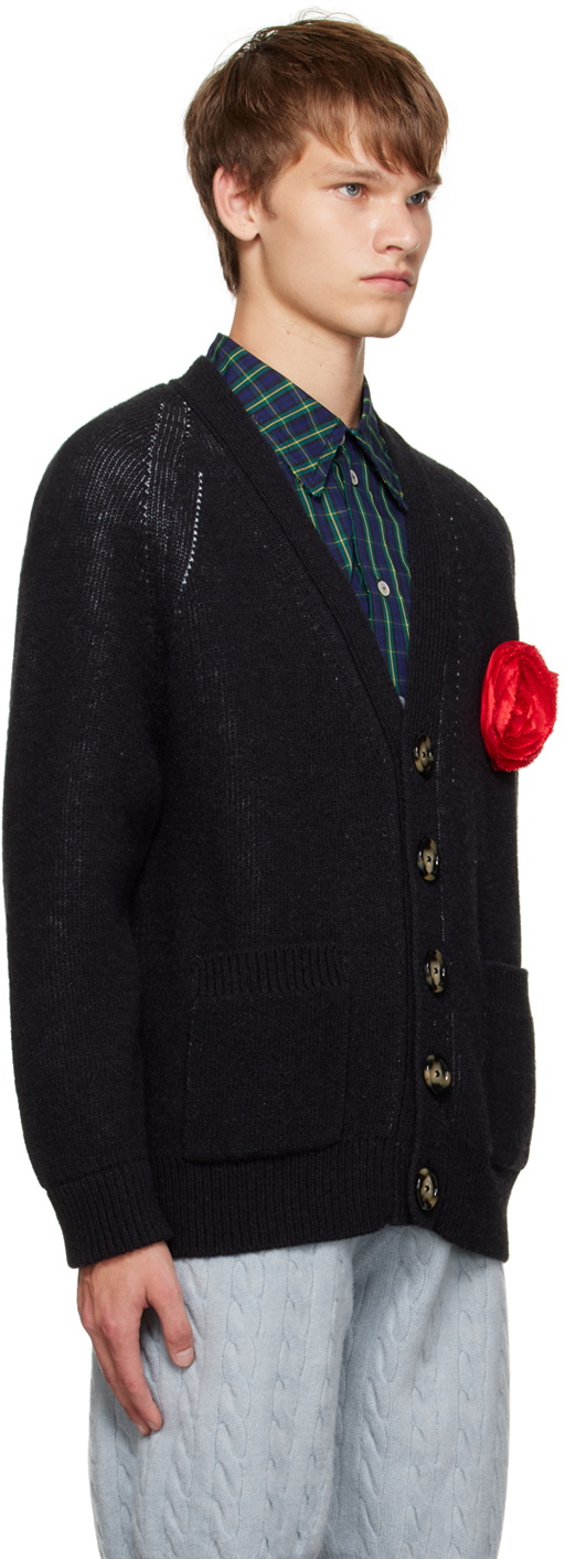 Meryll Rogge Black Floral Cardigan