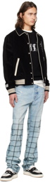 AMIRI Black Teddy Bomber Jacket