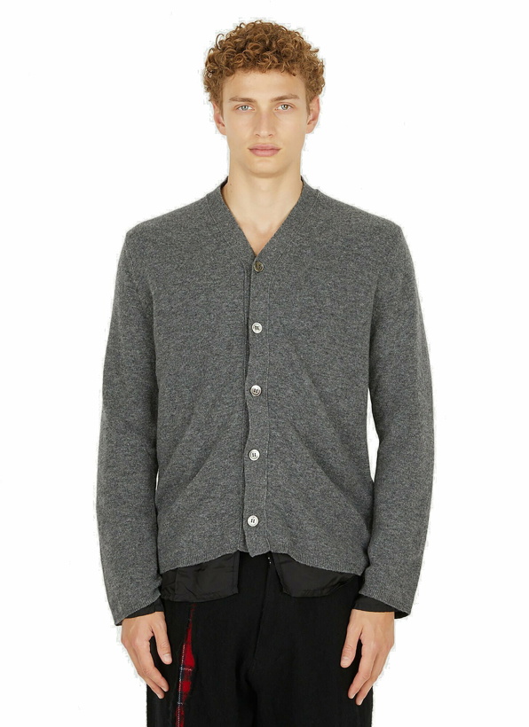 Photo: Knitted V-Neck Cardigan in Grey