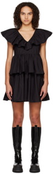 GANNI Black Tiered Minidress