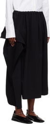 Y's Black Sa-Gathered Maxi Skirt