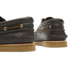 Timberland Men's 3-Eye Boat Shoe in Dark Brown Full Grain