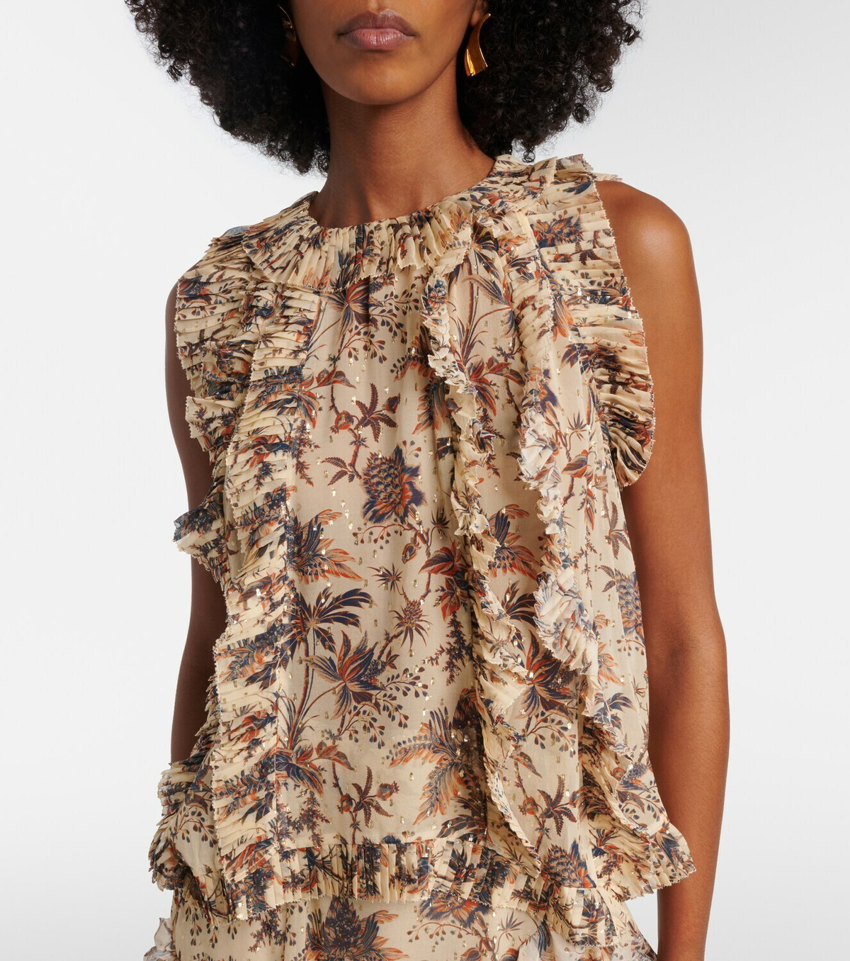 Ulla Johnson Sabra printed silk-blend chiffon top