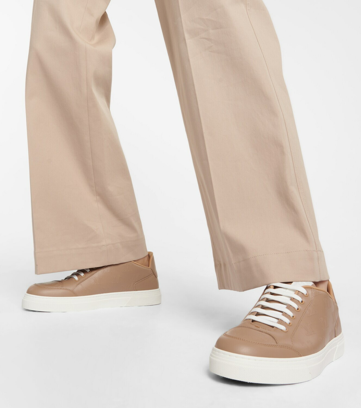 Max Mara Damier leather sneakers