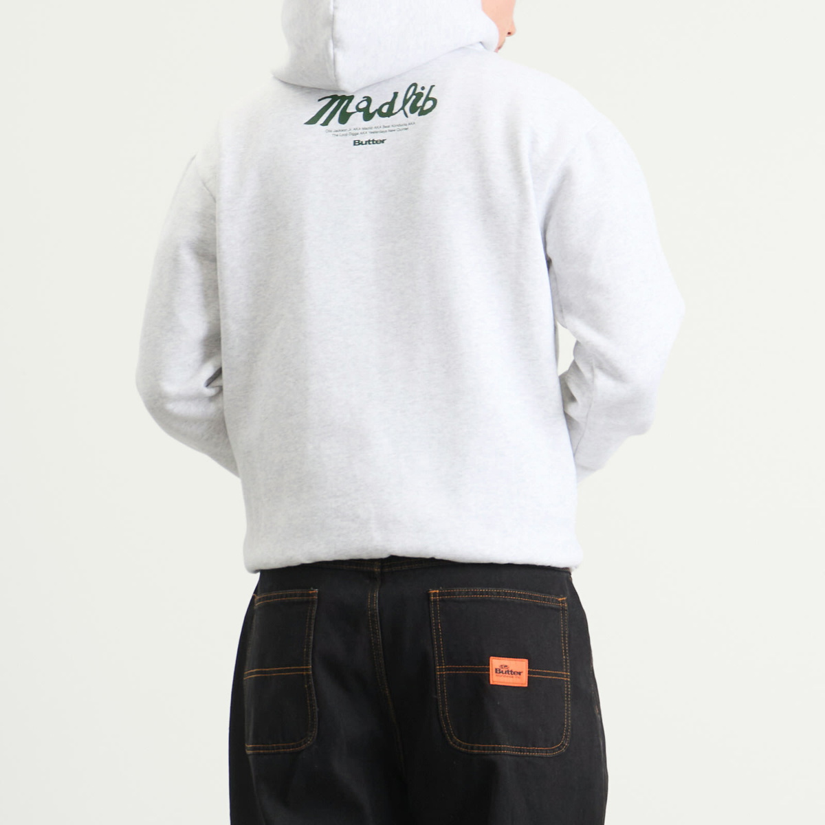 Butter Goods Men's x Madlib Pullover Hood in Ash