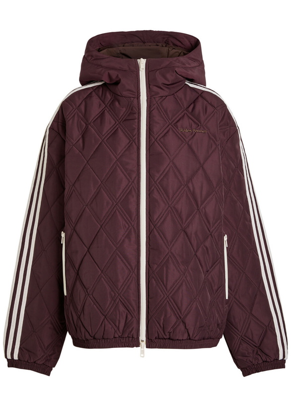 Photo: Adidas X Wales Bonner Quilted Hooded Taffeta Jacket Maroon