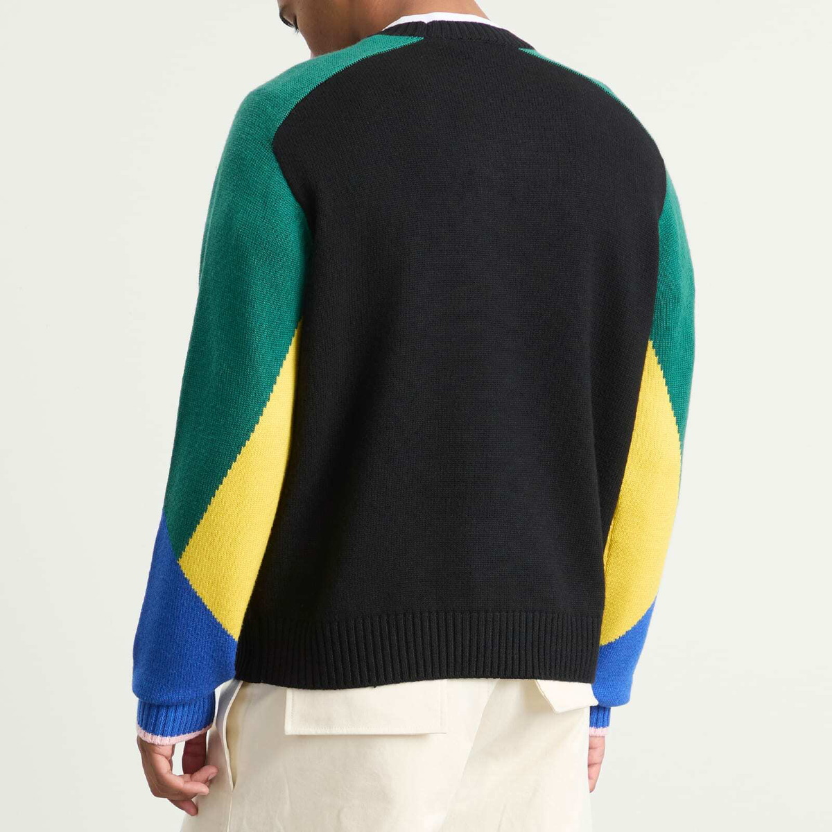 Casablanca Men's Intarsia Crew Monyagne Knit in Black