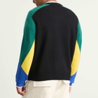 Casablanca Men's Intarsia Crew Monyagne Knit in Black