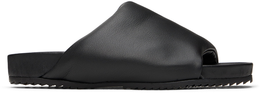 Rick Owens Kids Black Puffer Slides Rick Owens