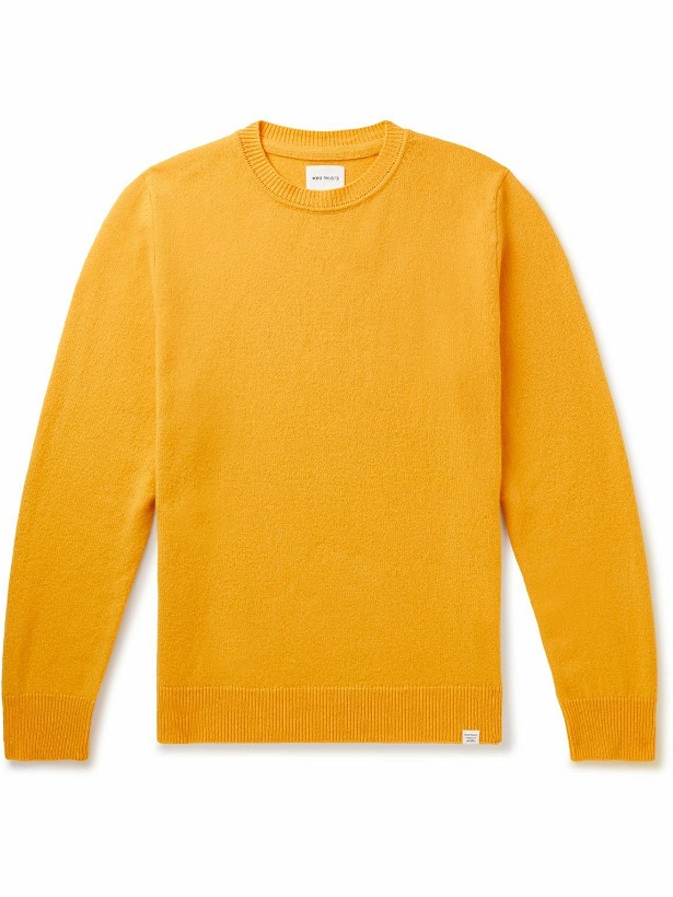 Photo: Norse Projects - Sigfred Brushed-Wool Sweater - Yellow