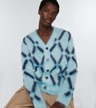 Marni - Intarsia mohair-blend cardigan