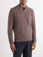 FEDELI - Berkley Wool and Cashmere-Blend Zip-Up Sweater - Brown
