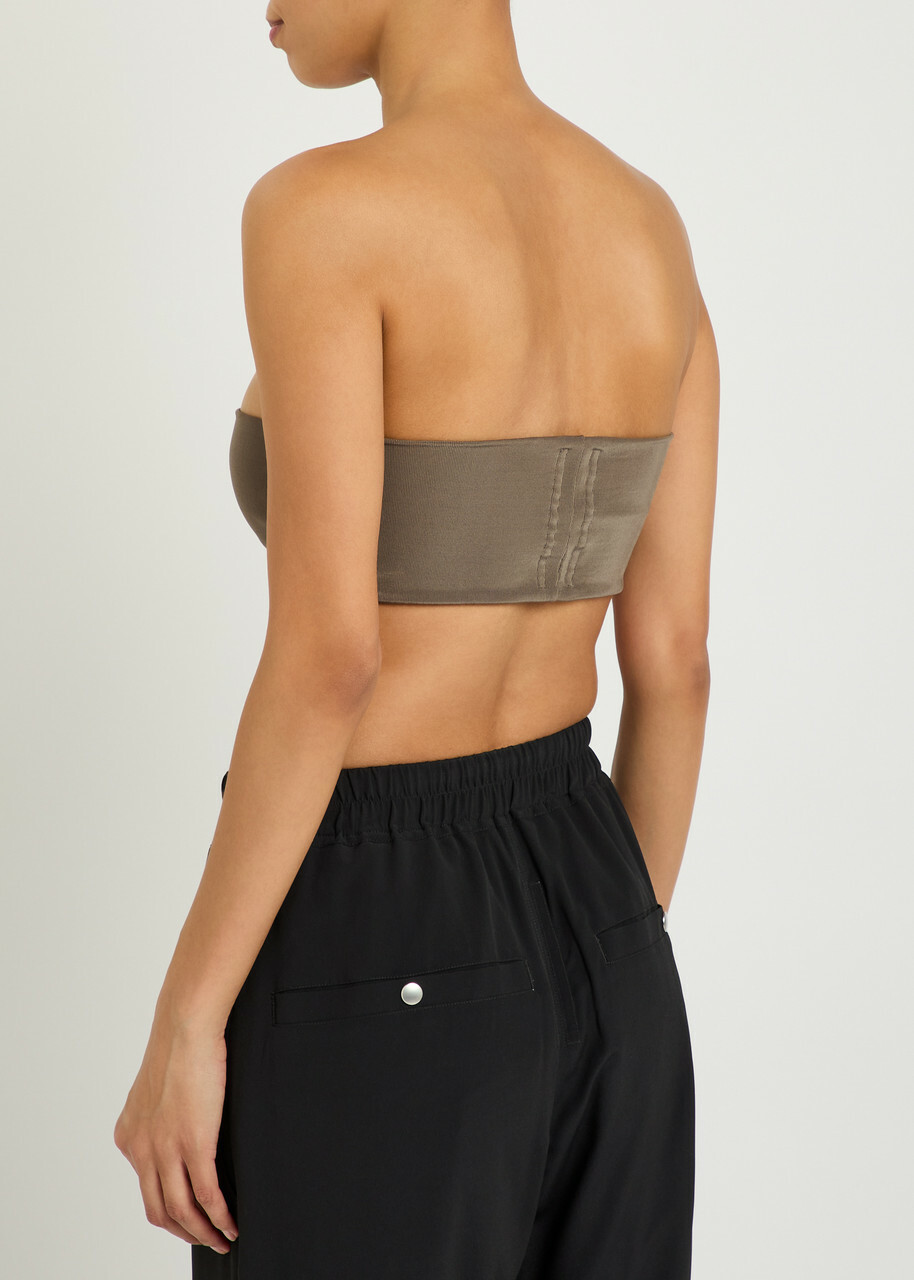 Rick Owens Stretch-jersey Bandeau top Light Brown