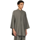 Fear of God Gray Cotton Wool Oxford Relaxed Short Sleeve Shirt