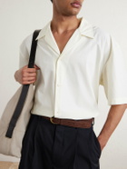 A Kind Of Guise - Samata Camp-Collar Organic Cotton-Poplin Shirt - Neutrals