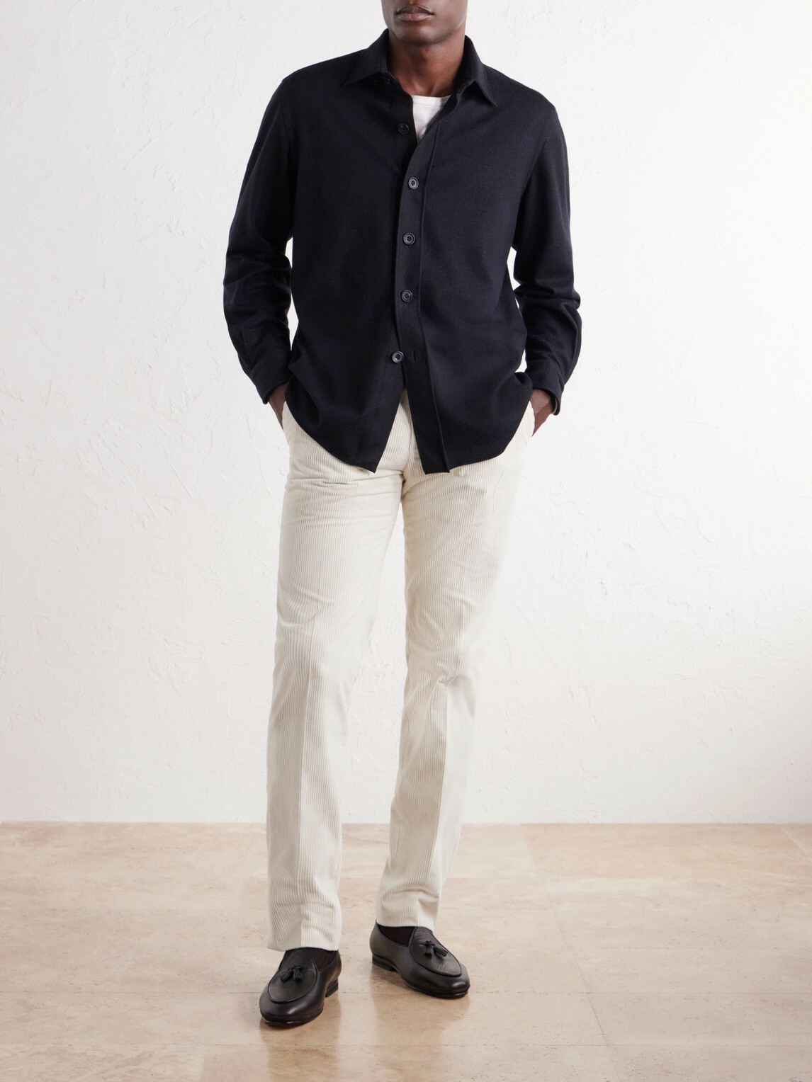 Rubinacci - Blanket Cashmere-Blend Jersey Shirt - Blue
