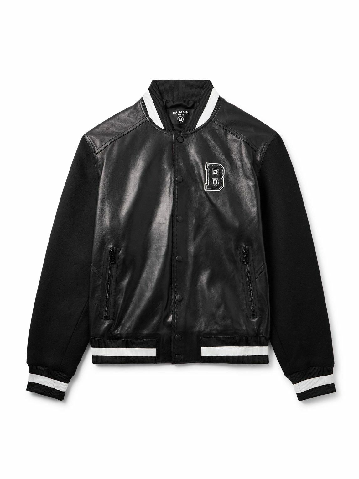 Balmain - Embroidered Satin Bomber Jacket - Men - Black Balmain