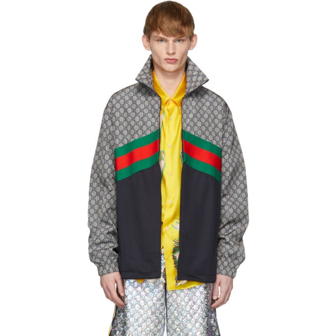 Photo: Gucci Multicolor Oversized Technical Track Jacket
