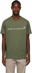 Moncler Green 'Born To Protect' T-Shirt