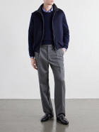 Stòffa - Reversible Brushed-Cashmere Gilet - Blue