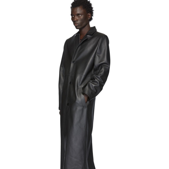 Mowalola Black Leather Heat Coat Mowalola